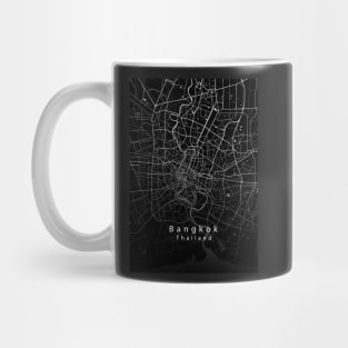 Bangkok Thailand City Map dark Mug